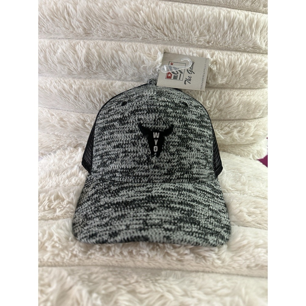 Jackson Hole Wyoming NWT Hat Snapback Trucker Uni Gray Blk White Mesh Back